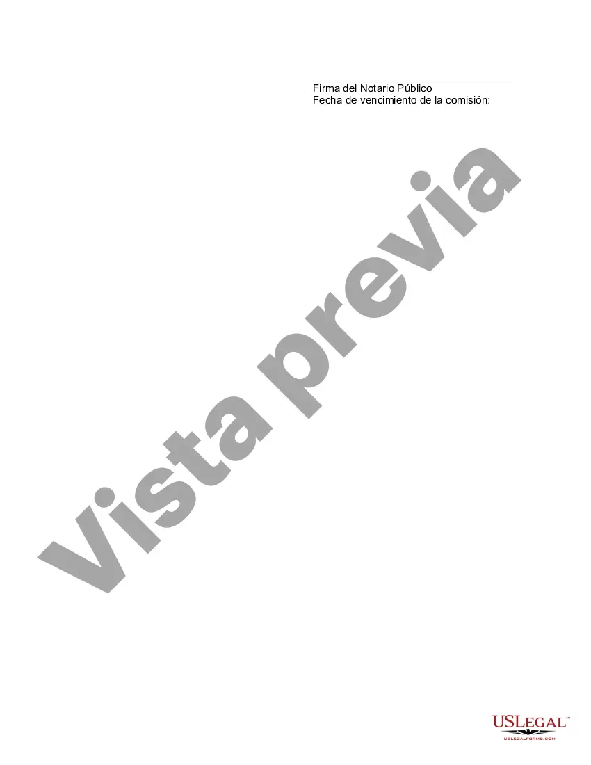 Preview Declaración jurada de que Springing Power of Attorney está en plena vigencia y efecto
