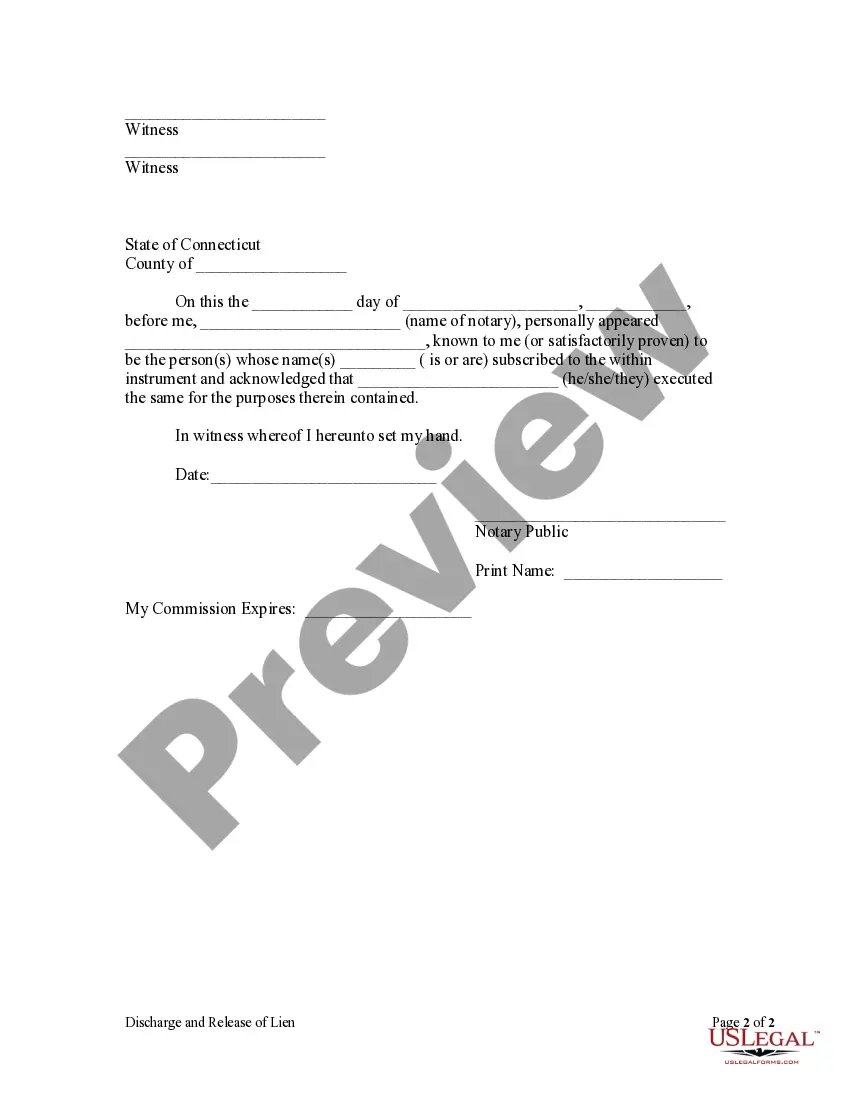 Get Discharge and Release of Lien by Individual Preview Discharge and Release of Lien by Individual