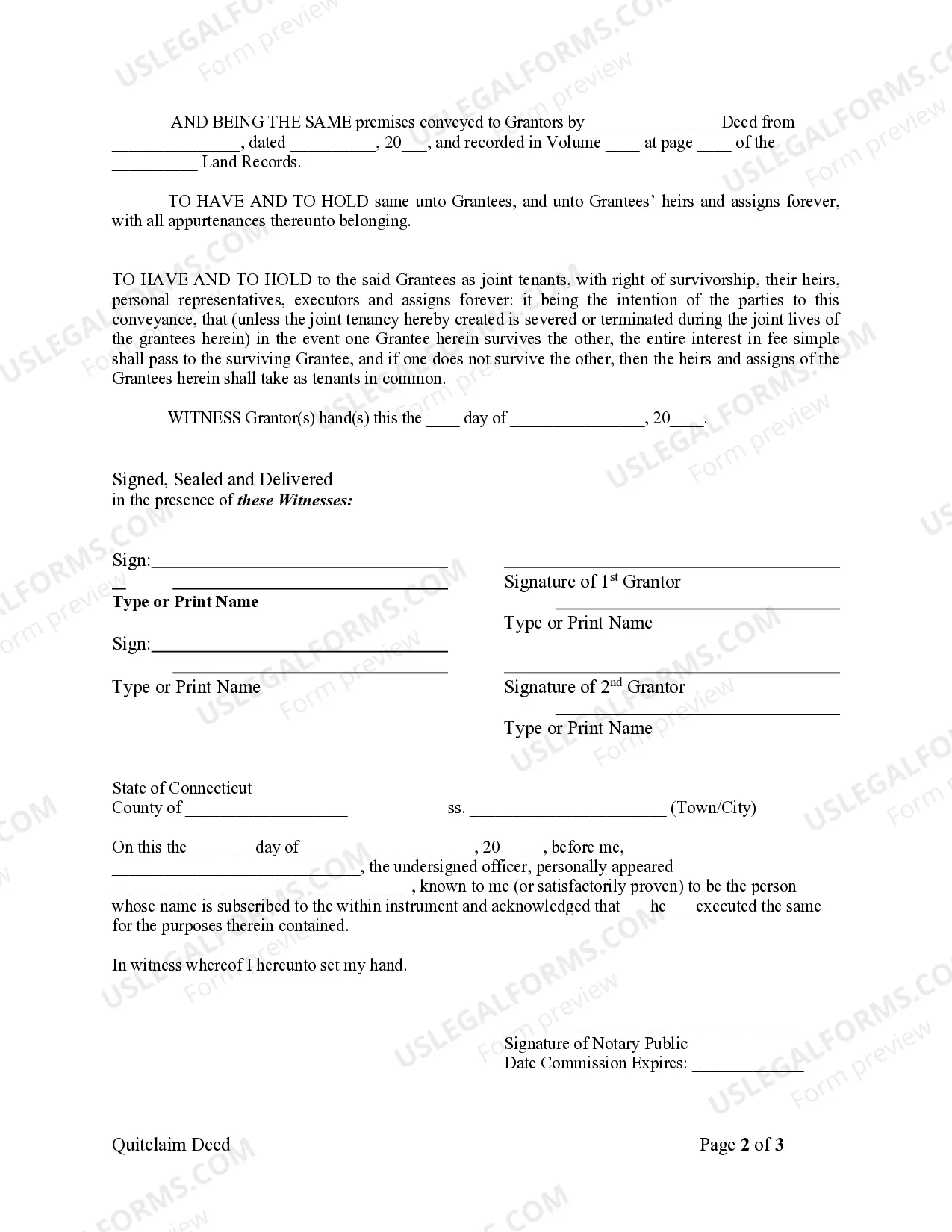 Preview Quitclaim Deed by Two Individuals to Husband and Wife