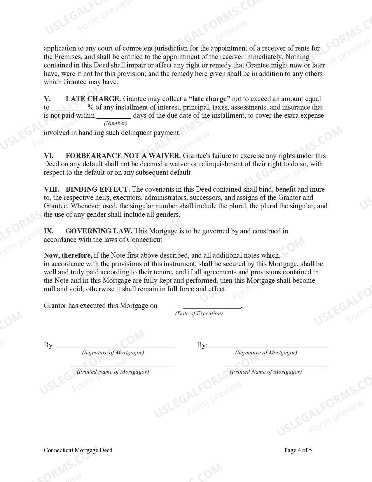 Preview Mortgage Deed