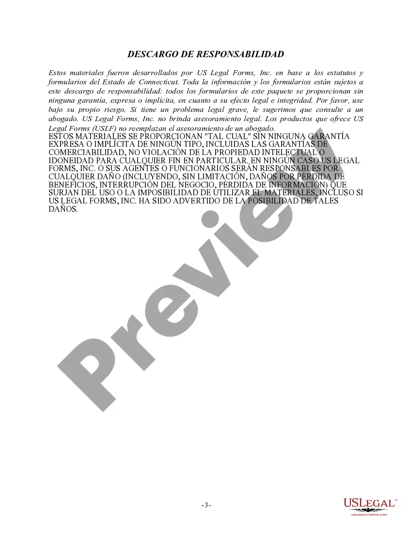 Preview Renuncia y descargo de responsabilidad de los intereses de bienes inmuebles en Connecticut