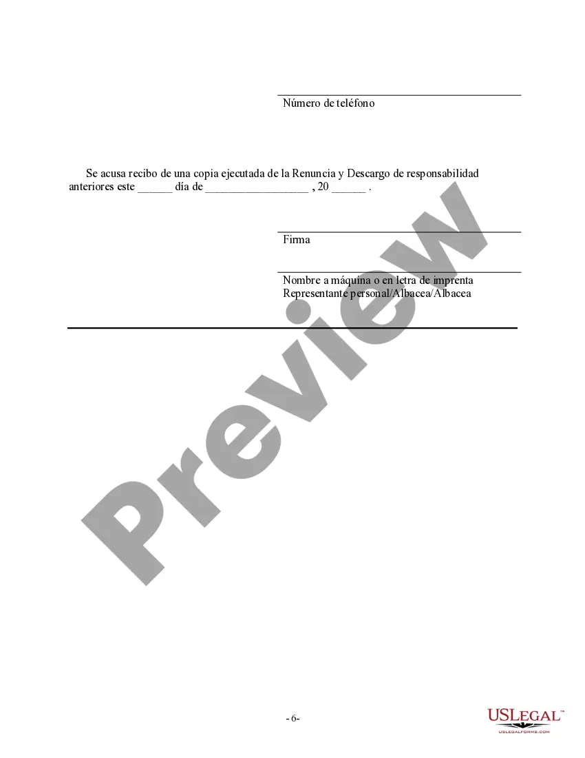 Preview Renuncia y descargo de responsabilidad de los intereses de bienes inmuebles en Connecticut