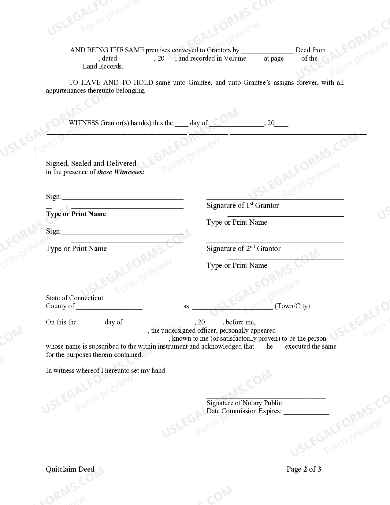 Preview Quitclaim Deed by Two Individuals to Corporation