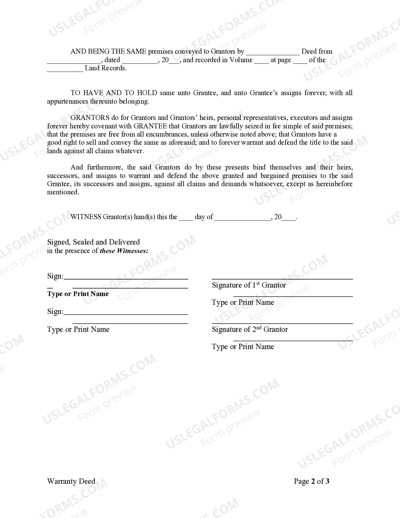Preview Warranty Deed from Husband and Wife to Corporation