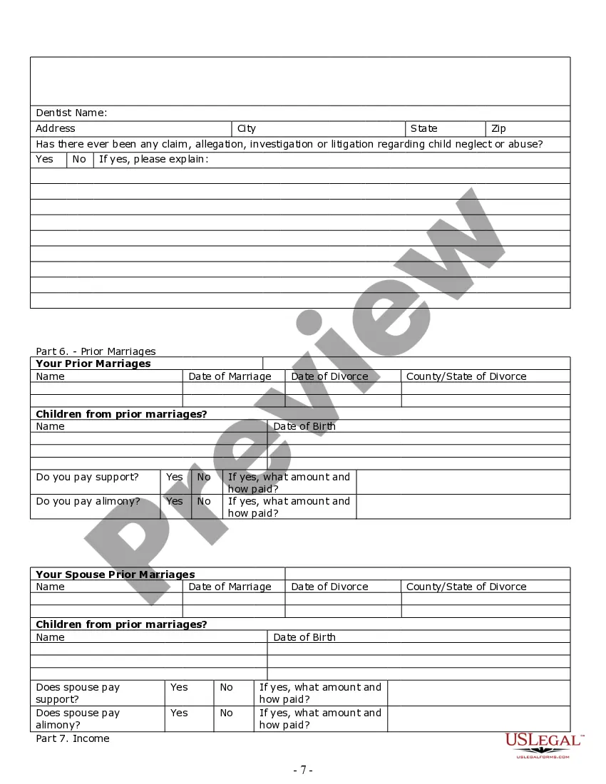 Get Divorce Worksheet and Law Summary for Contested or Uncontested Case of over 25 pages - Ideal Client Interview Form Preview Divorce Worksheet and Law Summary for Contested or Uncontested Case of over 25 pages - Ideal Client Interview Form