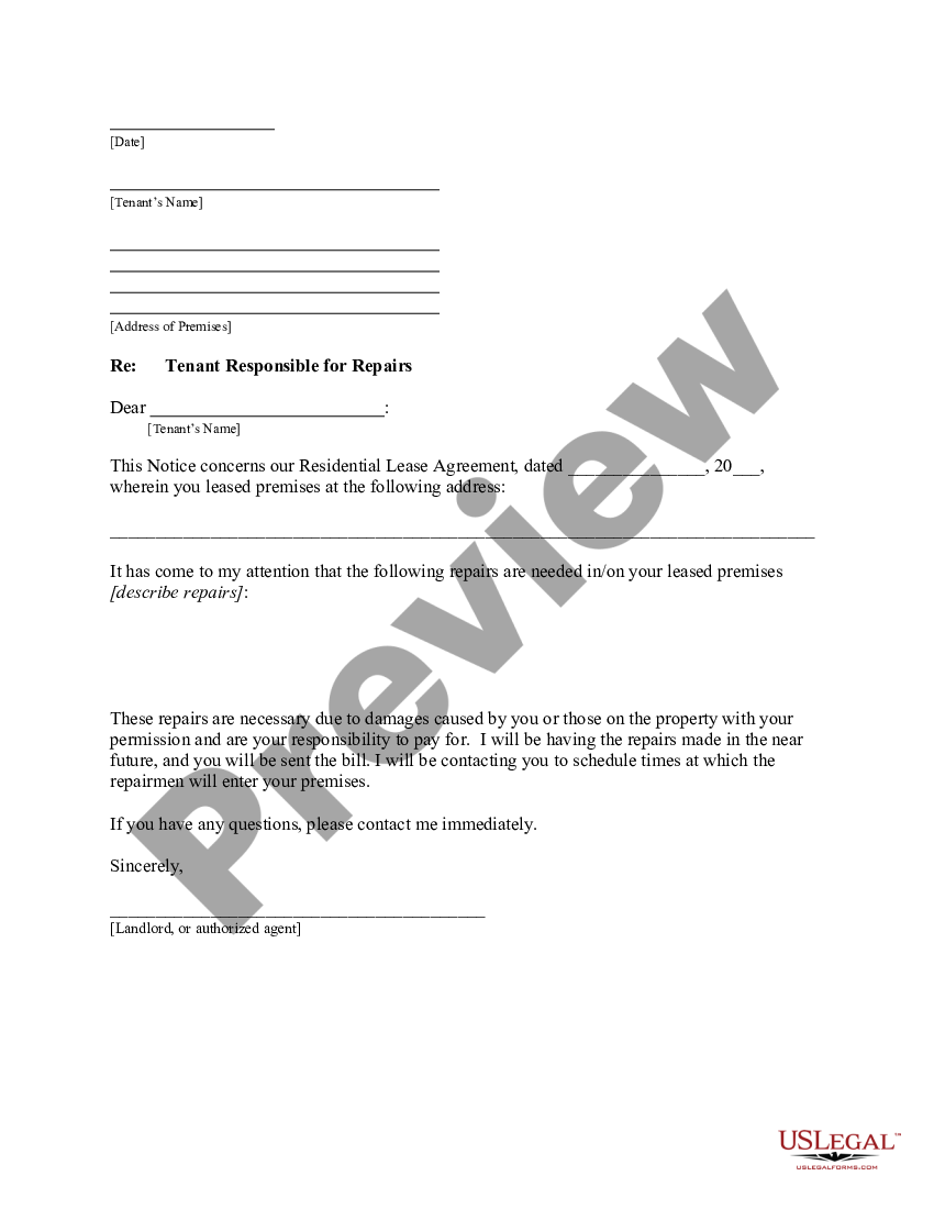 Stamford Connecticut Letter From Landlord To Tenant As Notice To Tenant 