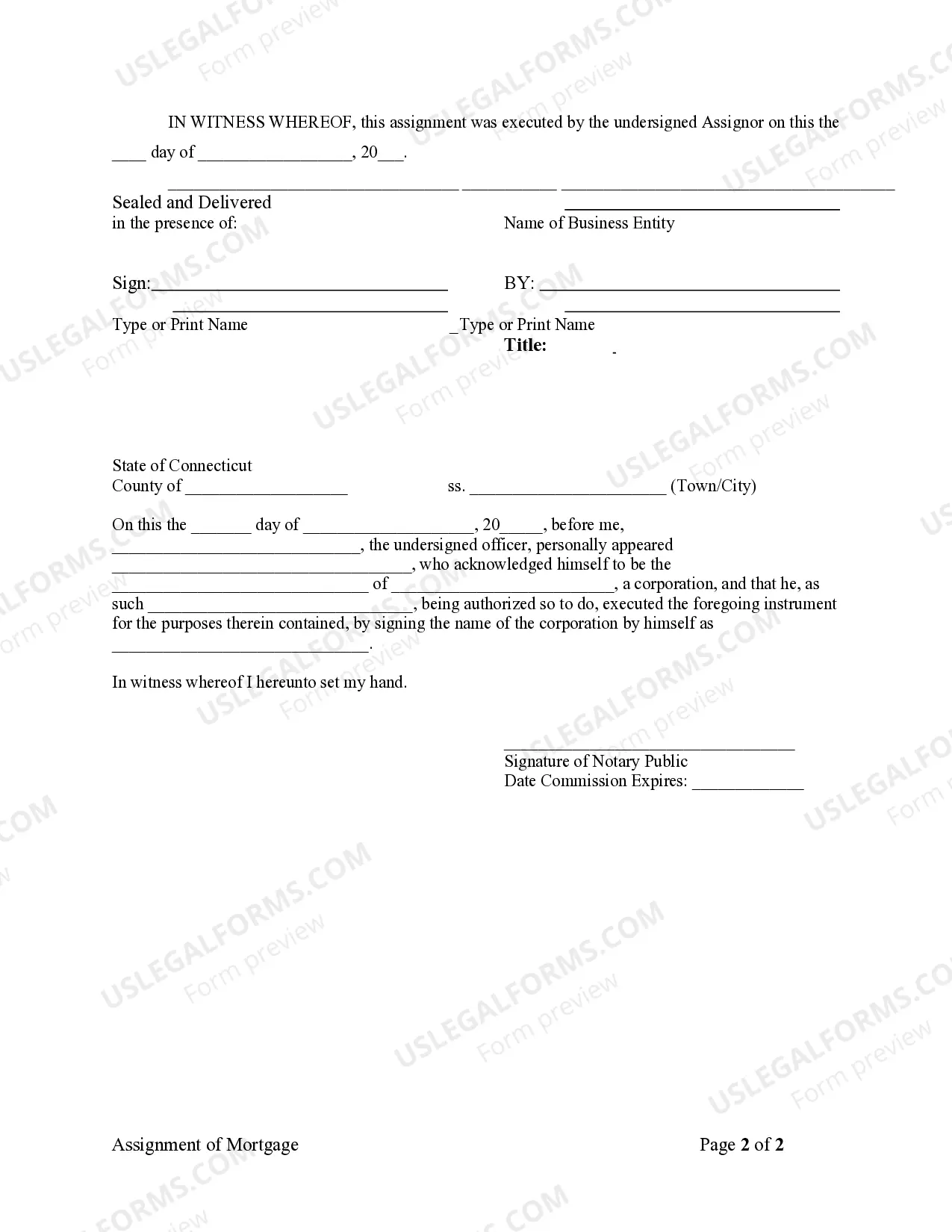 Preview Assignment of Mortgage by Corporate Mortgage Holder