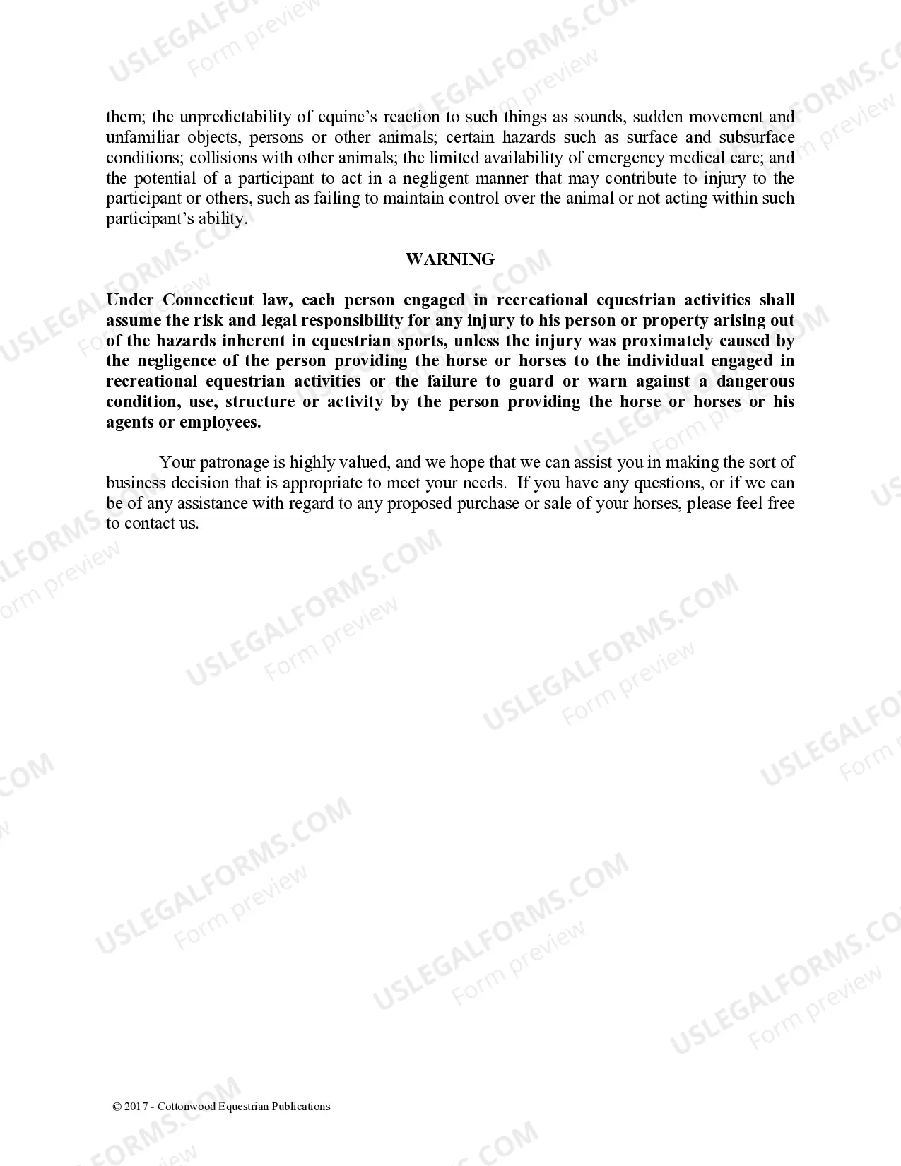 Preview Pre-Purchase Recommendations - Horse Equine Forms