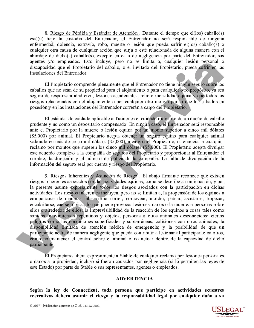 Preview Contrato de Entrenamiento - Caballo Equino Formas