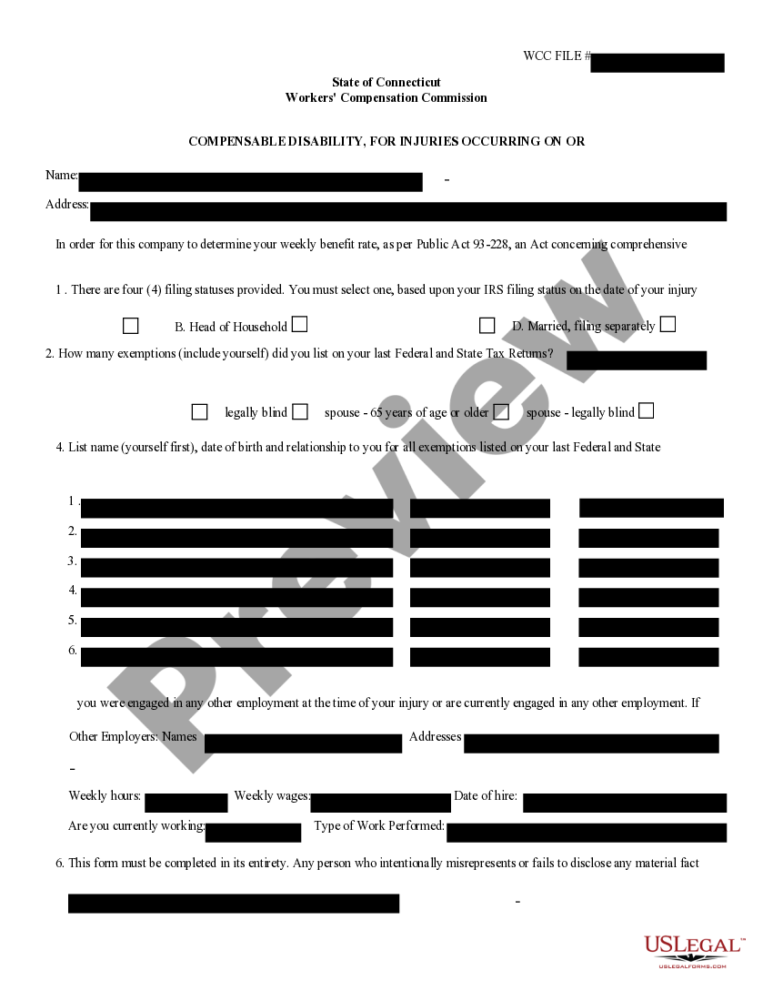 Connecticut Filing Status and Exemption Connecticut Filing Status