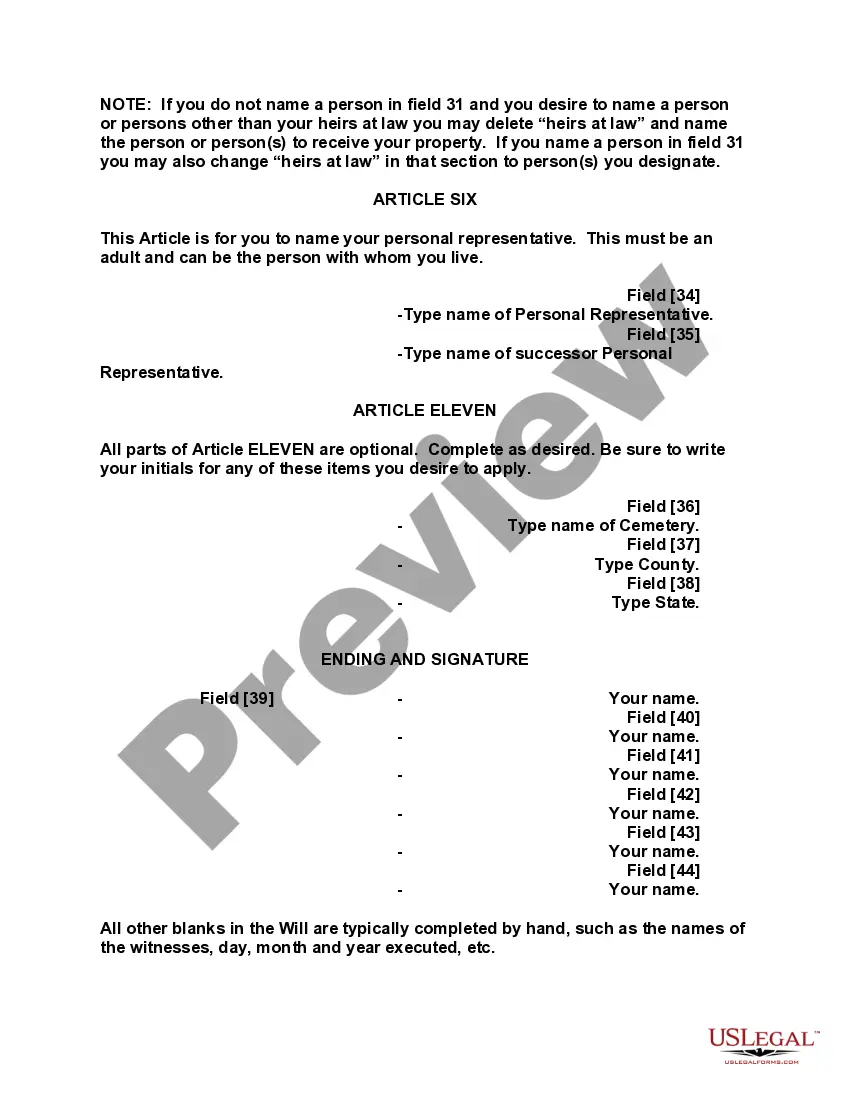 Preview Mutual Wills containing Last Will and Testaments for Man and Woman living together not Married with No Children