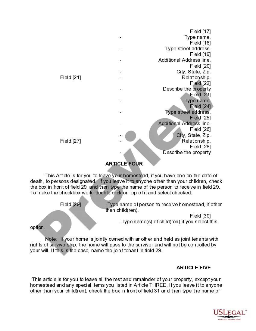 Preview Mutual Wills Package of Last Wills and Testaments for Man and Woman living together not Married with Adult Children