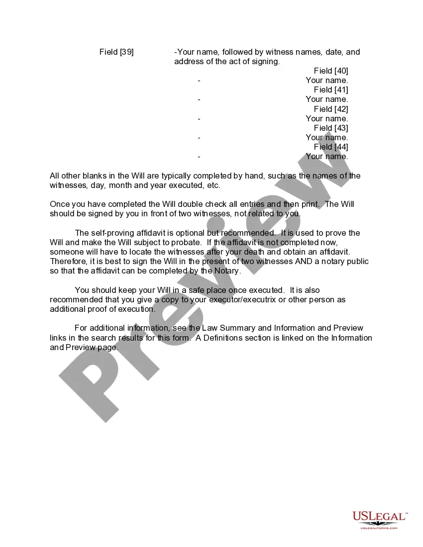 Preview Mutual Wills Package of Last Wills and Testaments for Man and Woman living together not Married with Adult Children