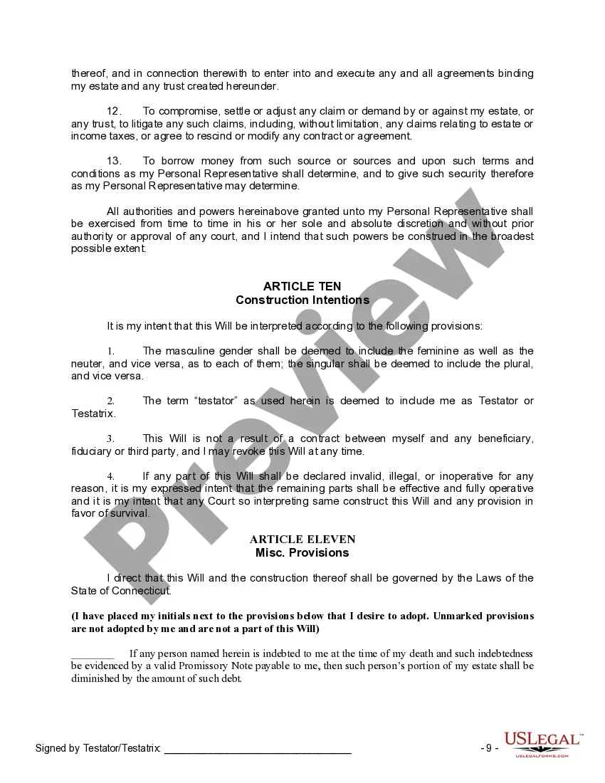 Preview Mutual Wills Package of Last Wills and Testaments for Man and Woman living together not Married with Adult Children