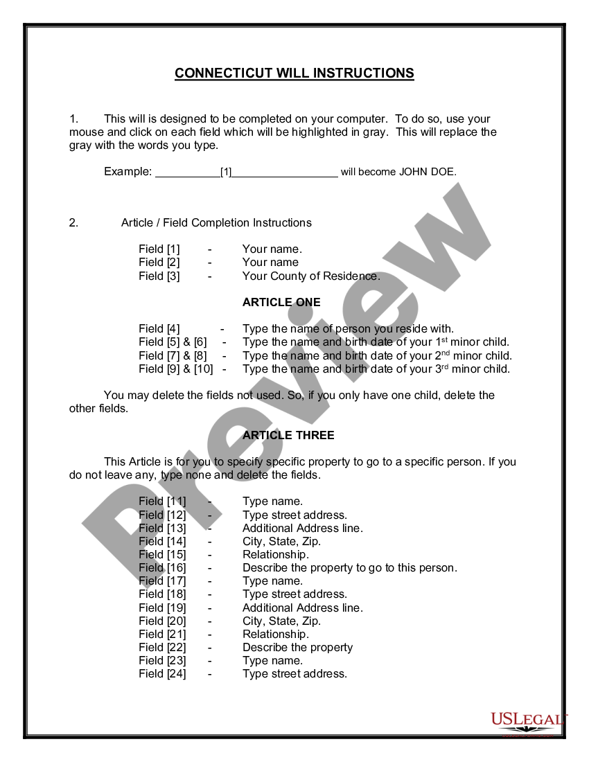 page 0 Mutual Wills or Last Will and Testaments for Man and Woman living together, not Married with Minor Children preview