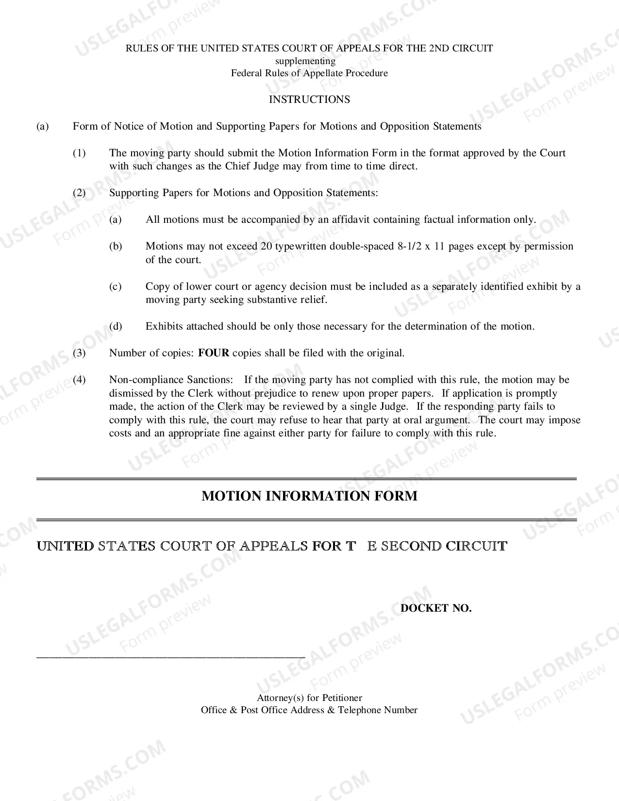 Preview Motion Information Form