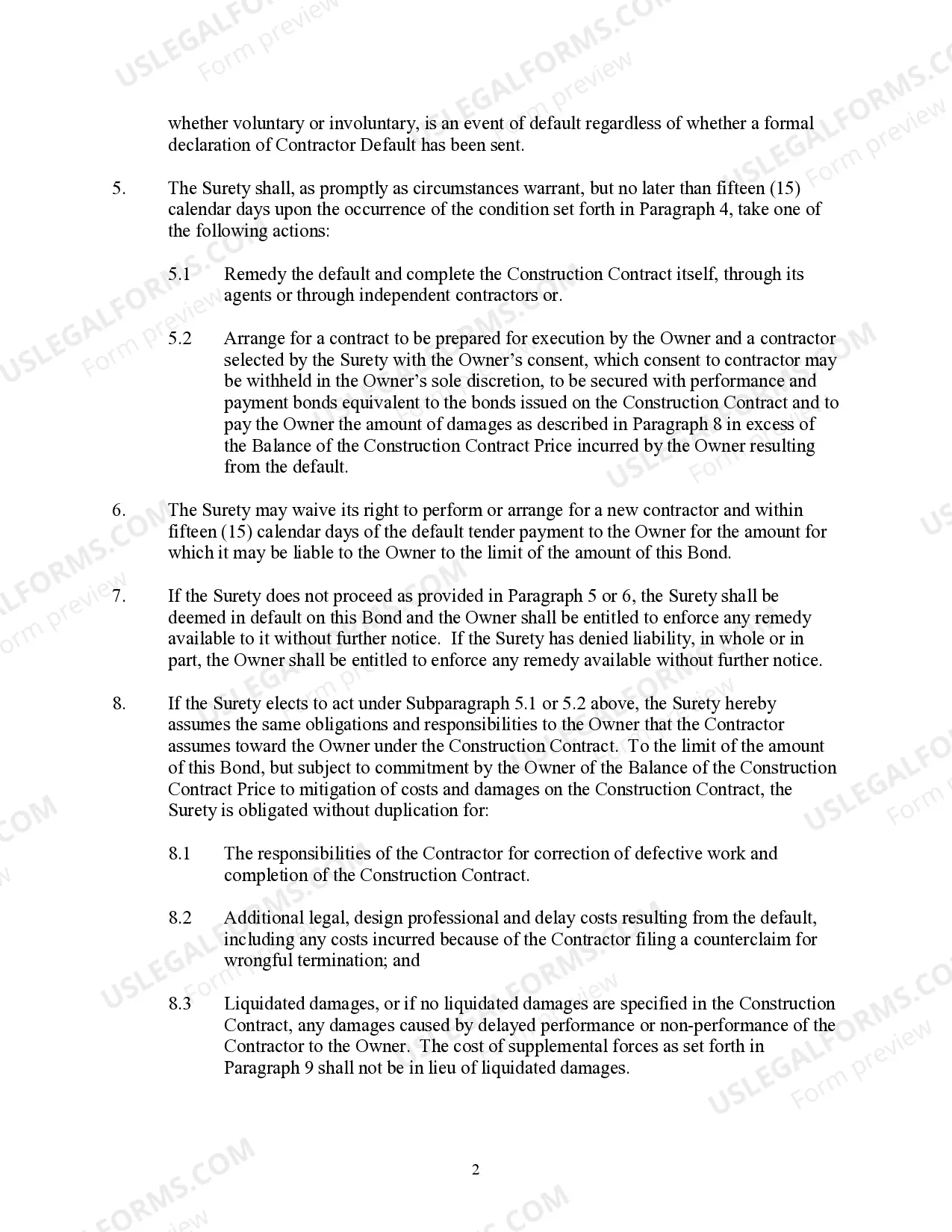 Preview Performance Bond