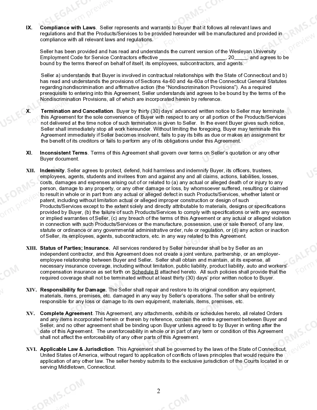 Preview University Master Purchase Agreement