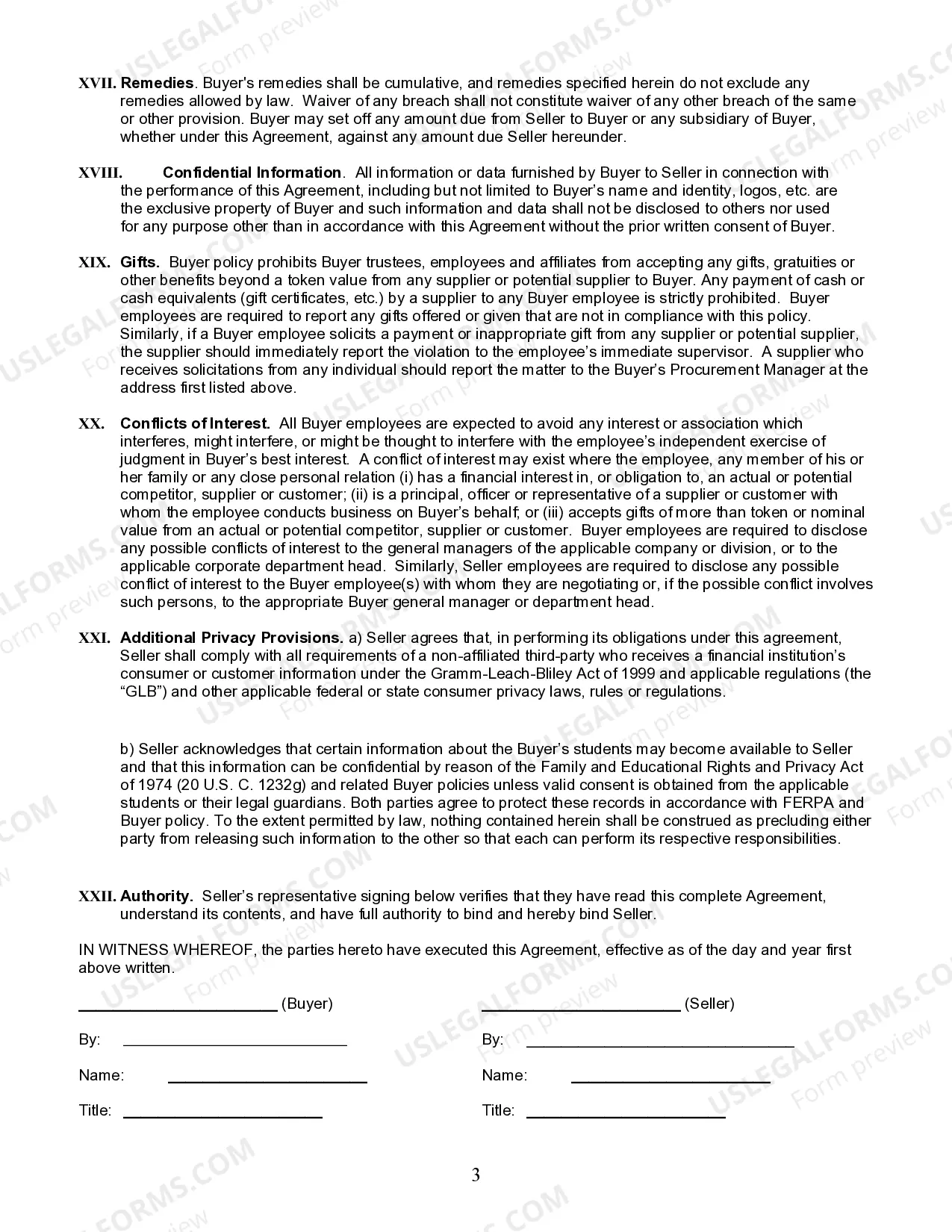 Preview University Master Purchase Agreement