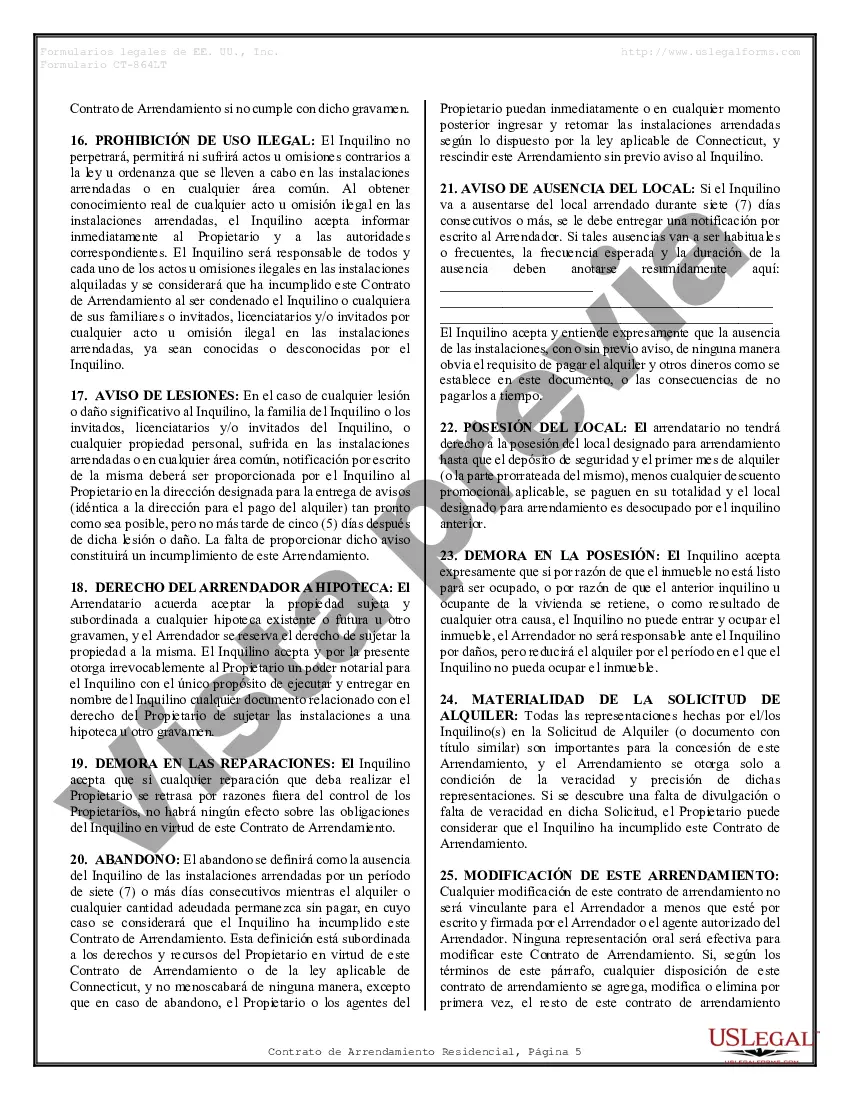 Preview Contrato de arrendamiento de alquiler residencial