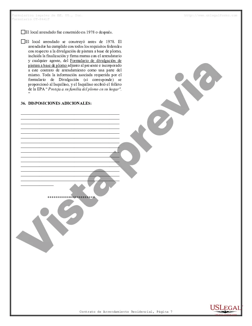 Preview Contrato de arrendamiento de alquiler residencial