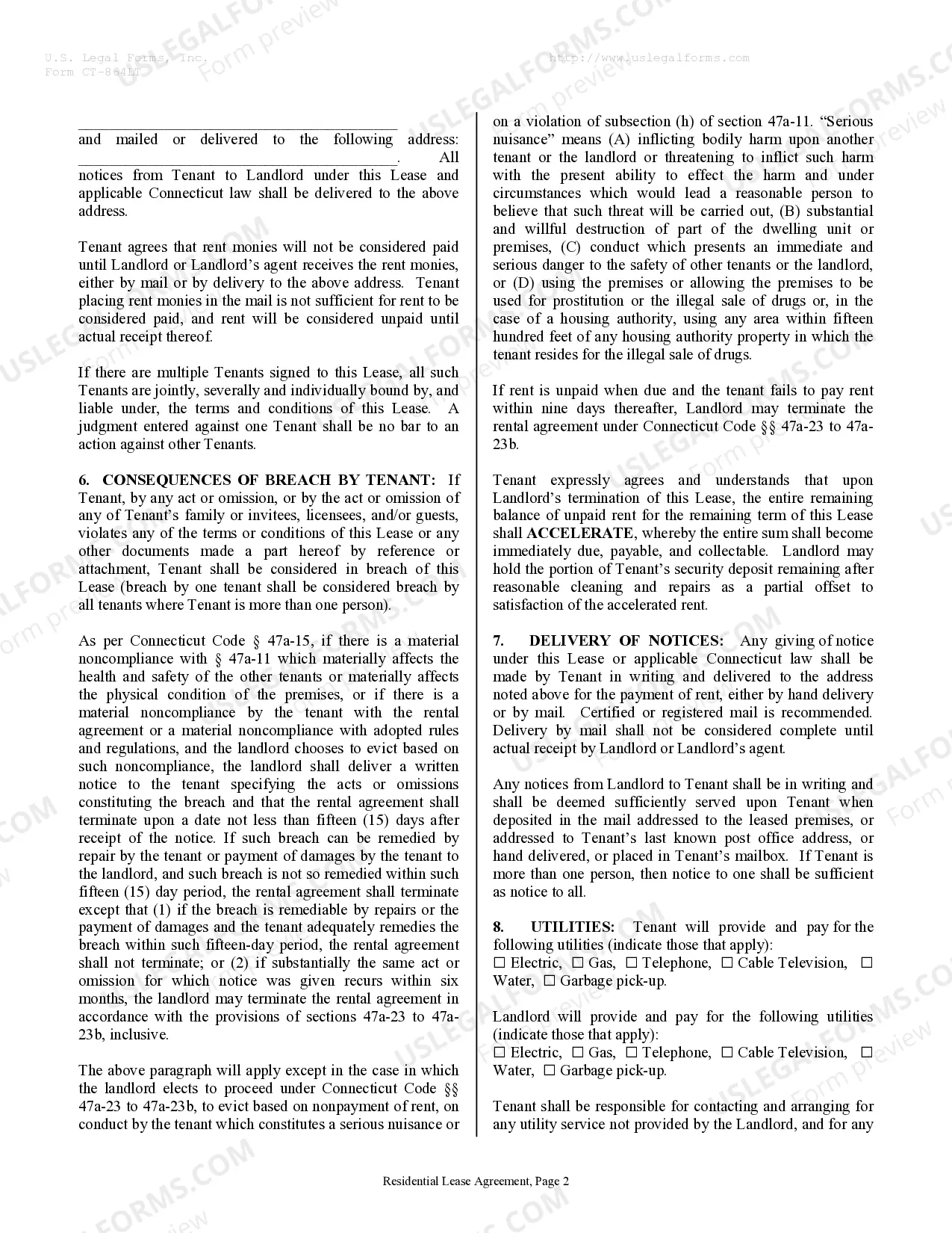 Preview Residential Rental Lease Agreement