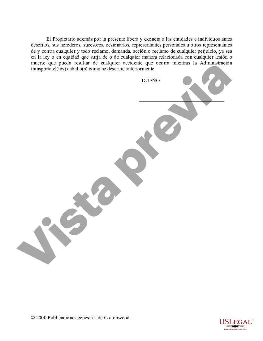 Preview Paquete de formularios equinos de caballos de Connecticut