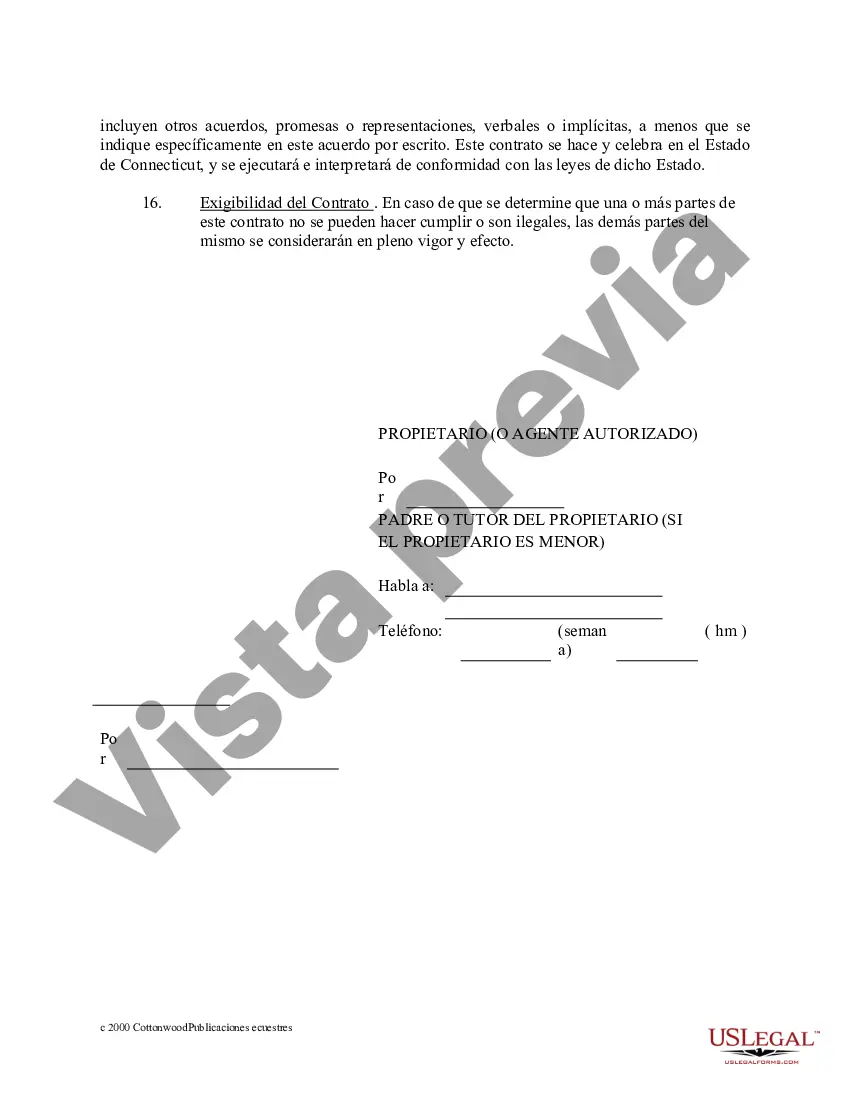 Preview Paquete de formularios equinos de caballos de Connecticut