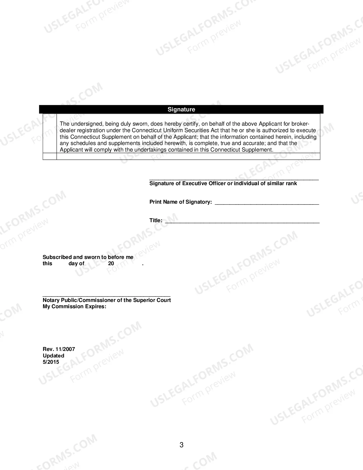 Preview Connecticut Application For Broker-Dealer Registration