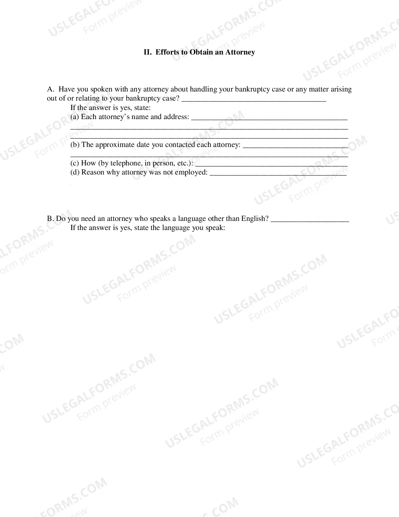 Preview Application for Pro Bono Attorney (Bridgeport)