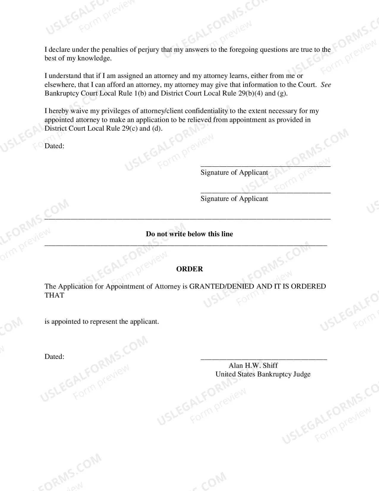 Preview Application for Pro Bono Attorney (Bridgeport)
