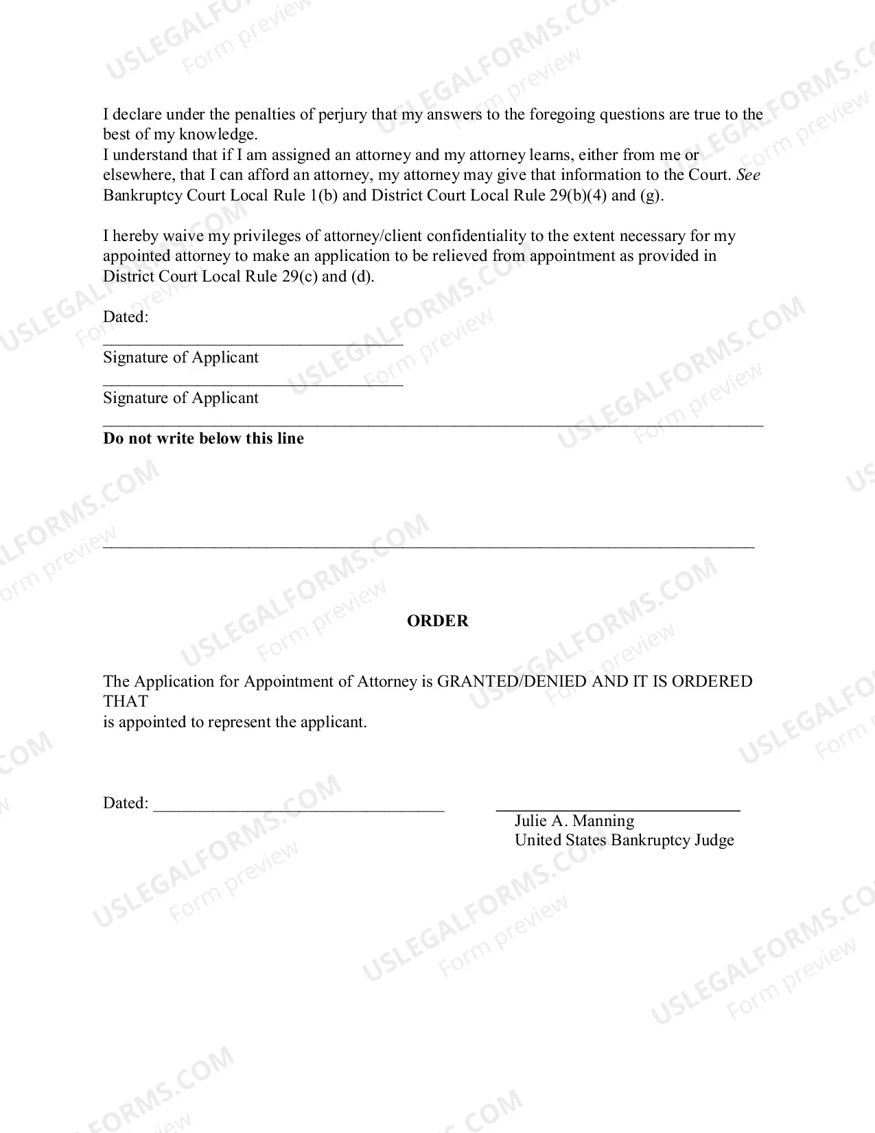 Preview Application for Pro Bono Attorney (New Haven)