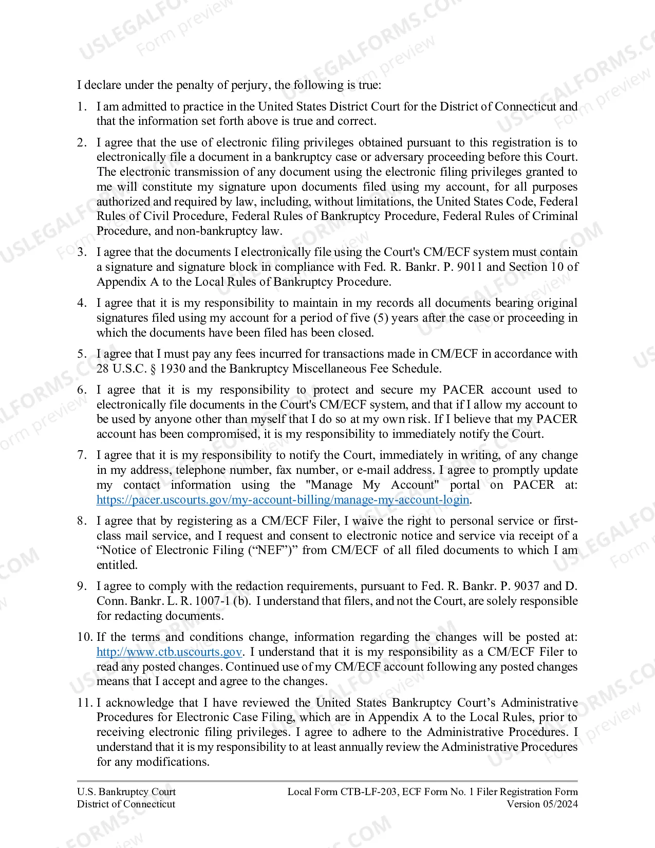 Preview CM/ECF Attorney Registration