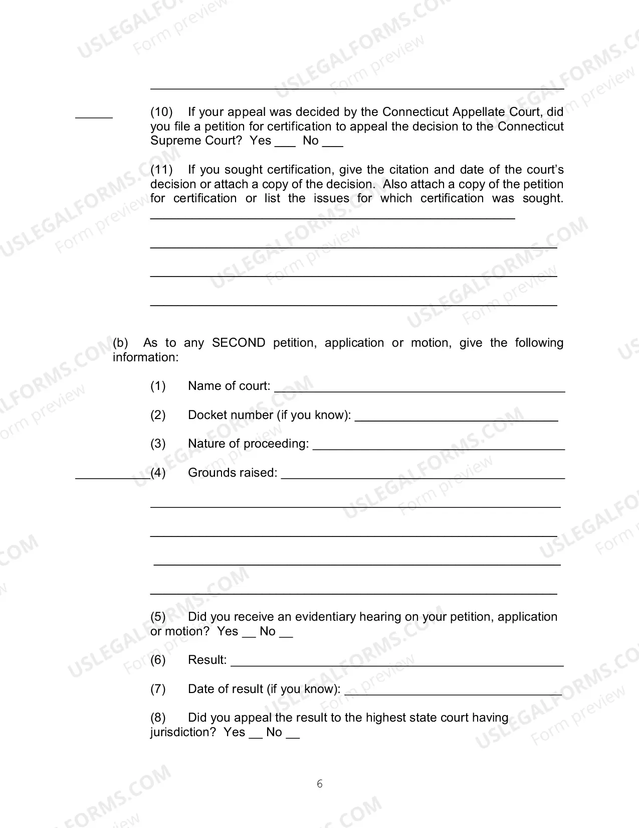 Preview Application for a Writ of Habeas Corpus - 2254 (by a Person in State Custody)