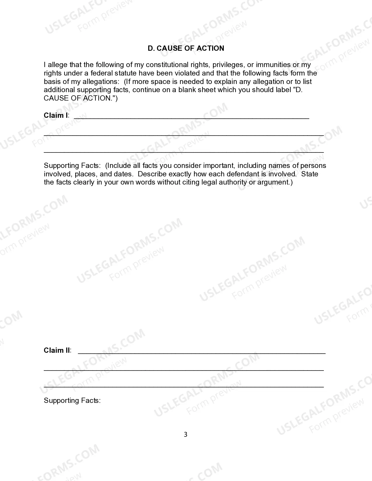 Preview Complaint Form