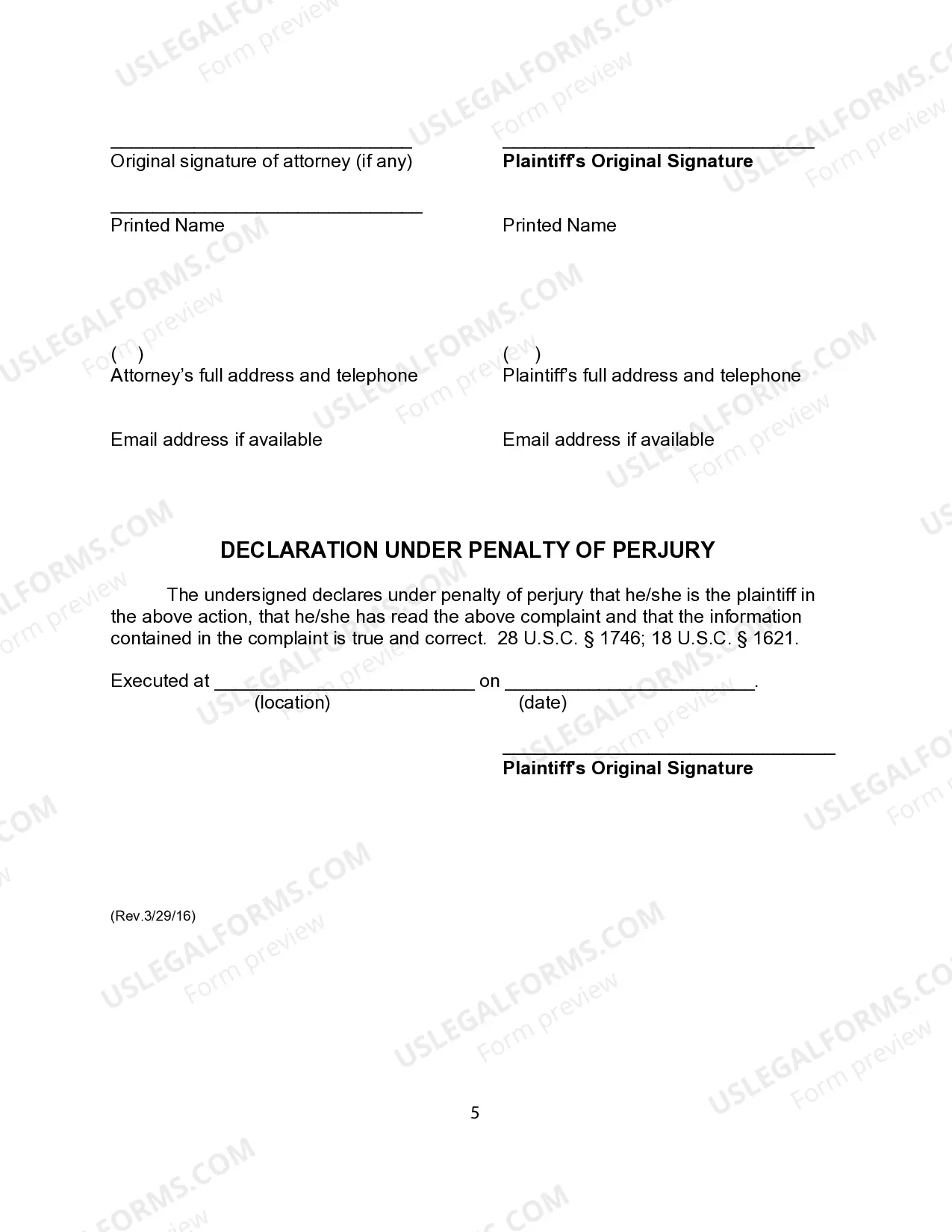 Preview Complaint Form