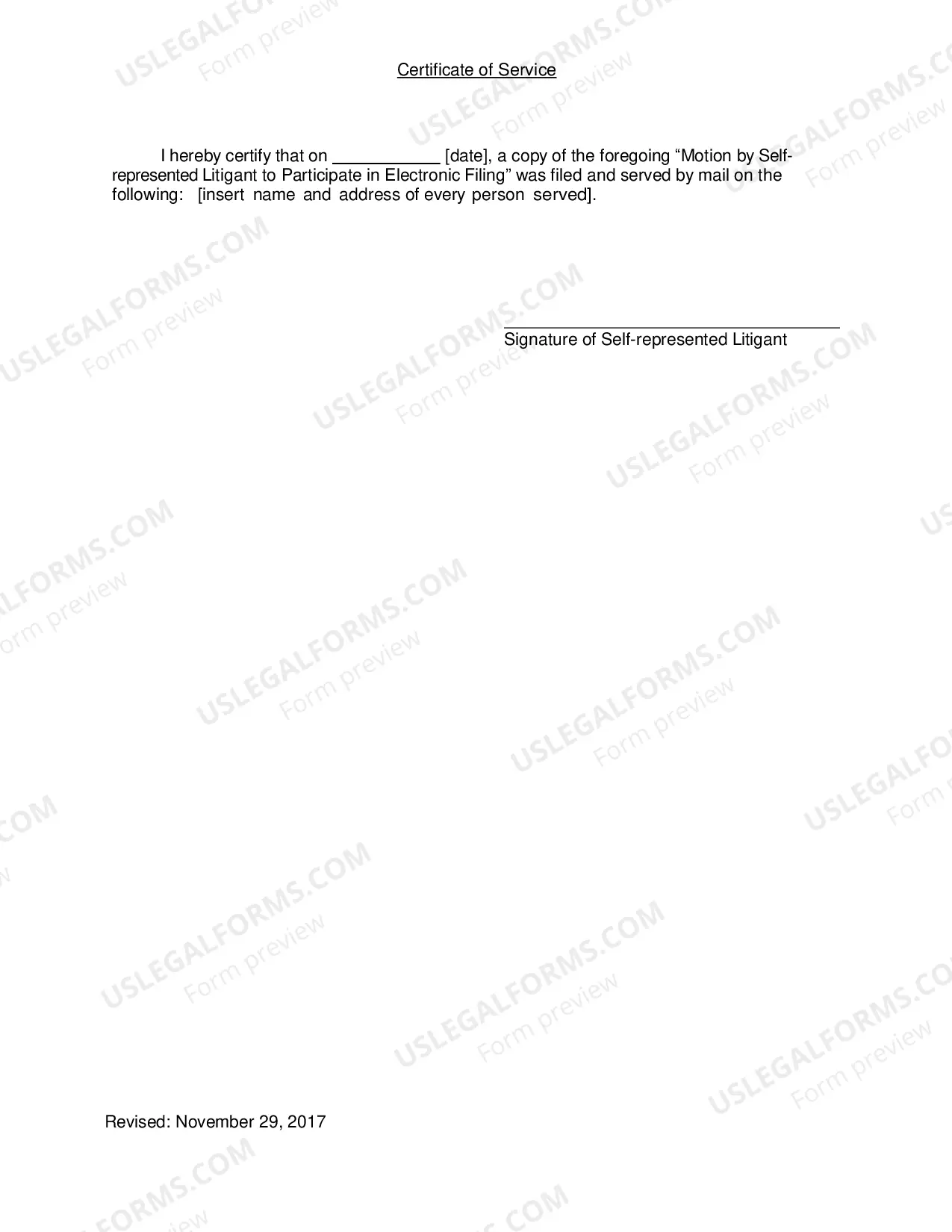 Preview Motion By Pro Se litigant To Participate In Electronic Filing