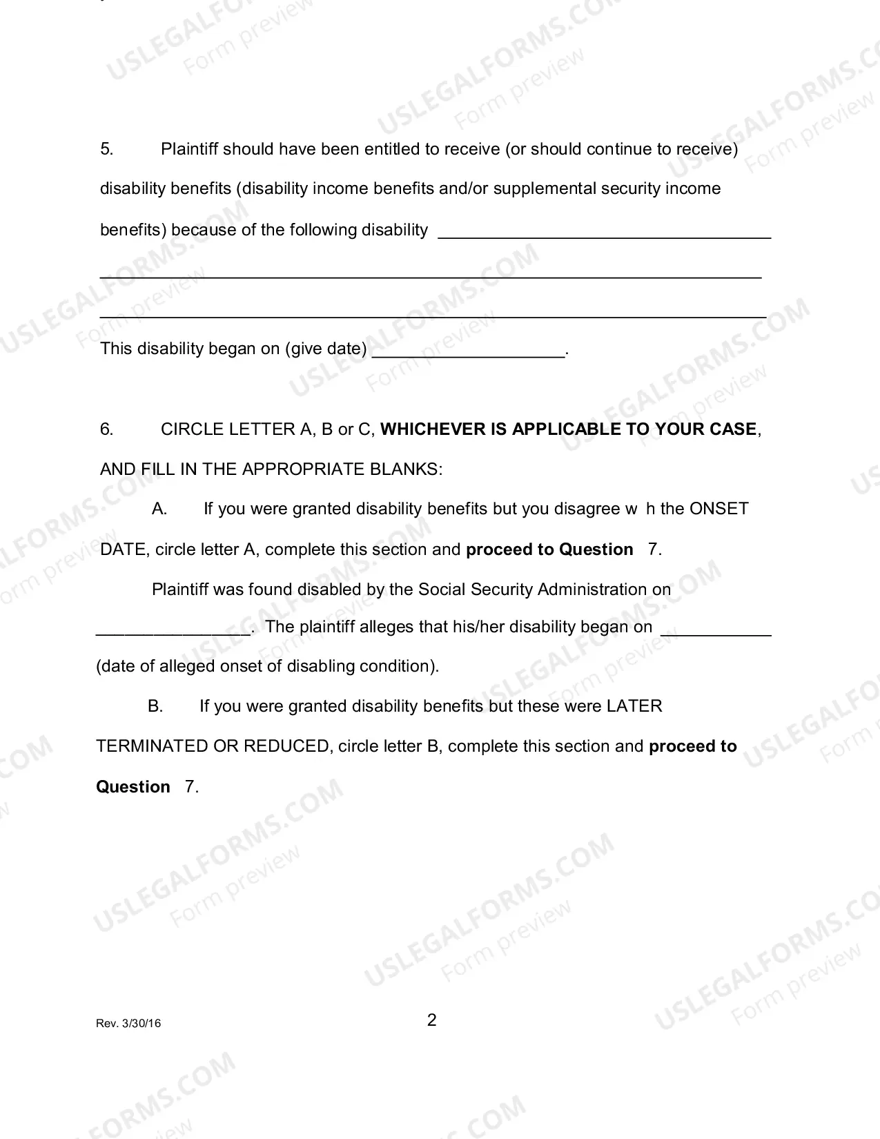 Preview Social Security Complaint Statistical Information