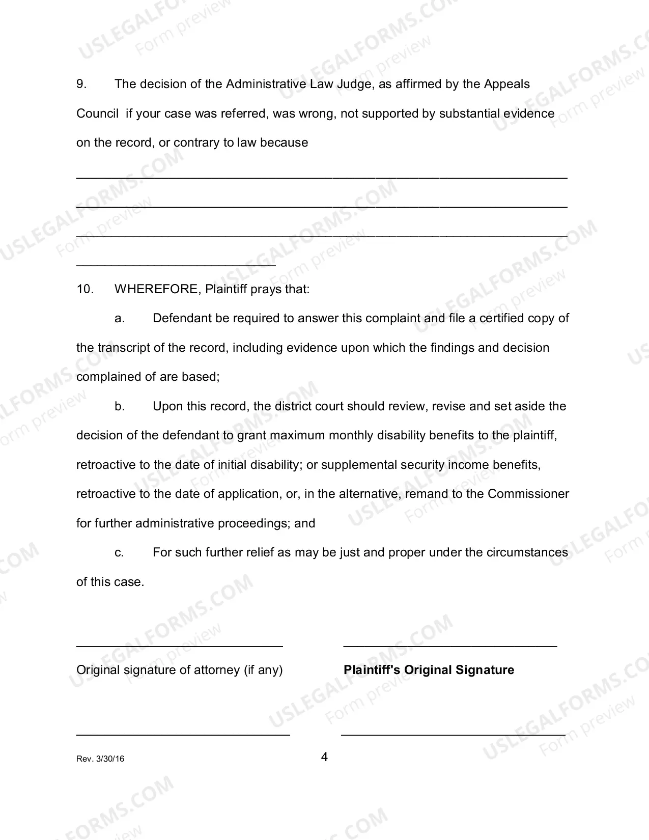 Preview Social Security Complaint Statistical Information