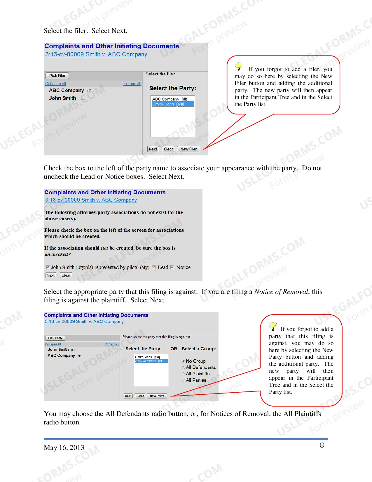 Preview Attorney Civil Case Opening Instructions