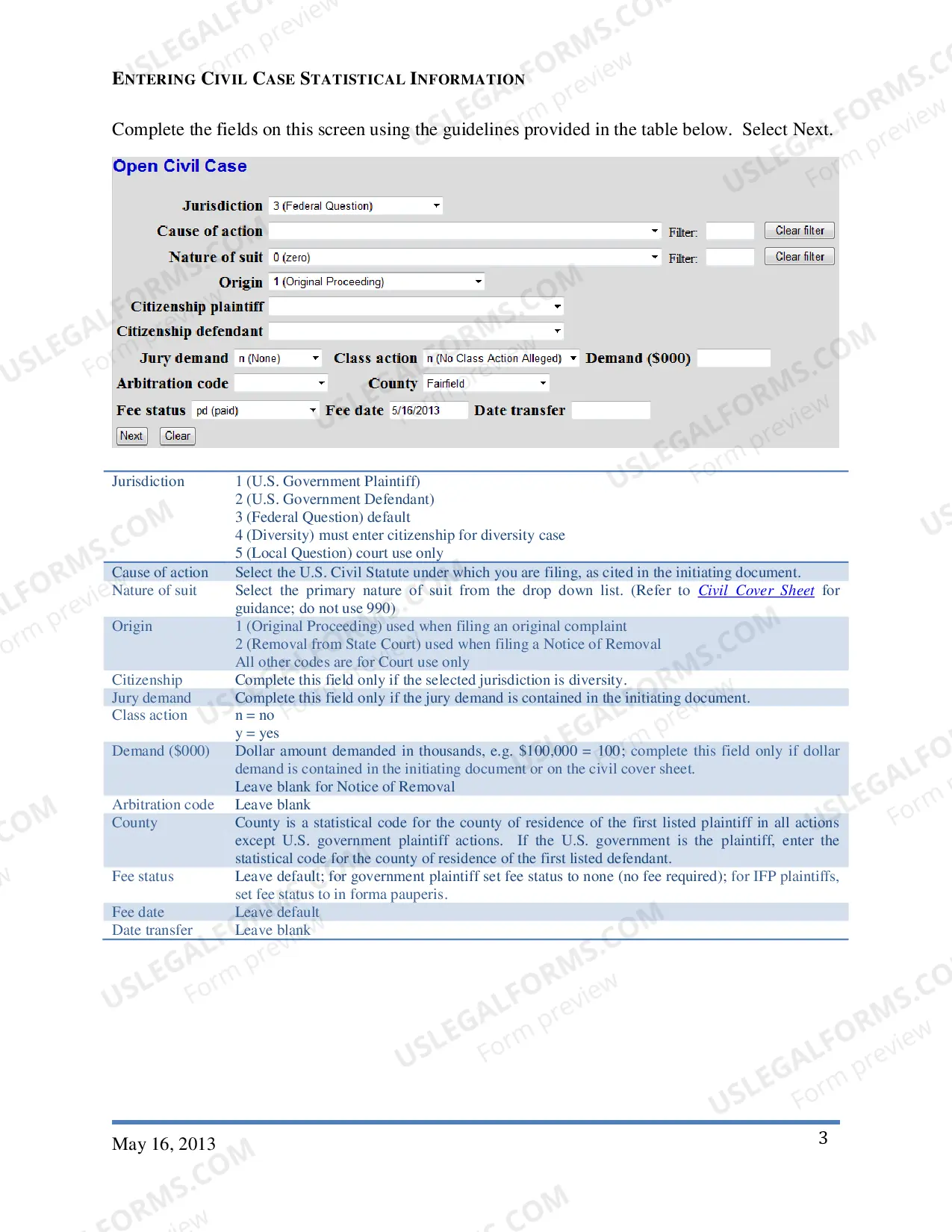 Preview Attorney Civil Case Opening Instructions
