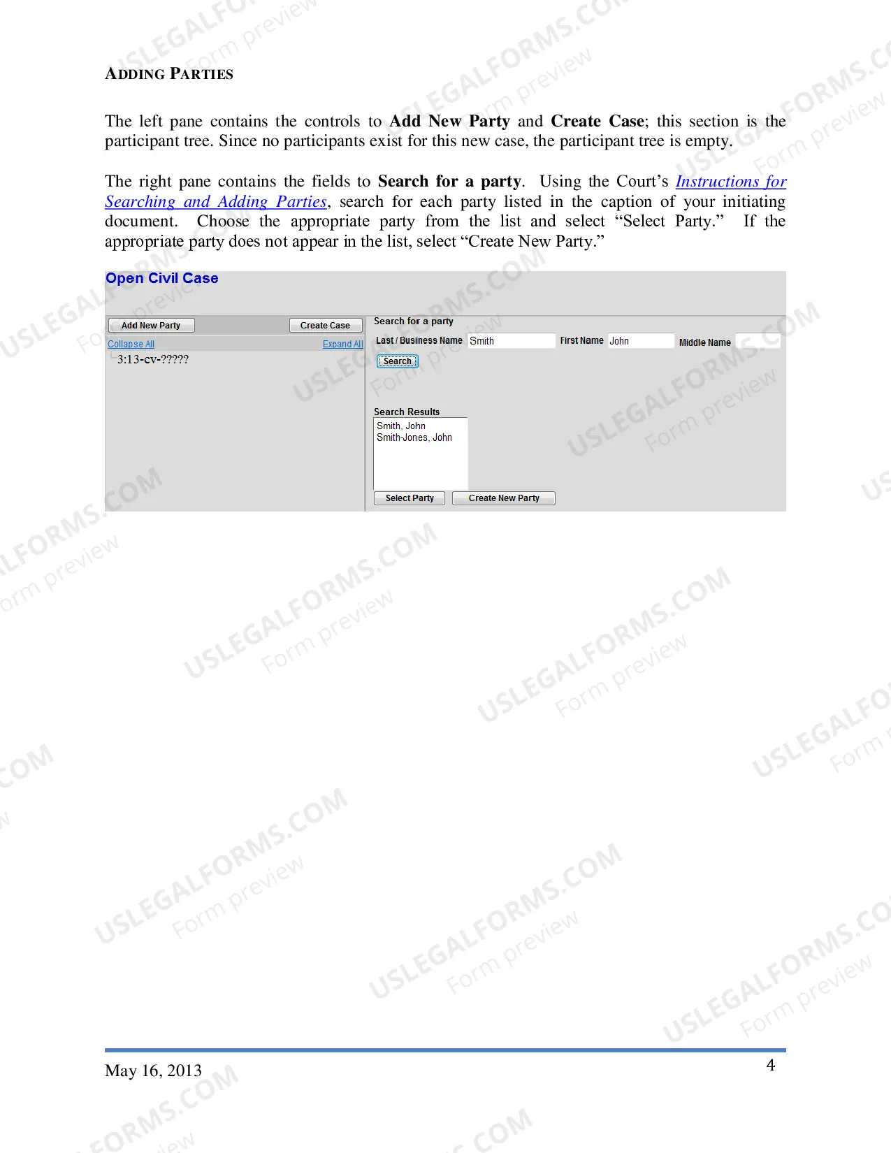 Preview Attorney Civil Case Opening Instructions