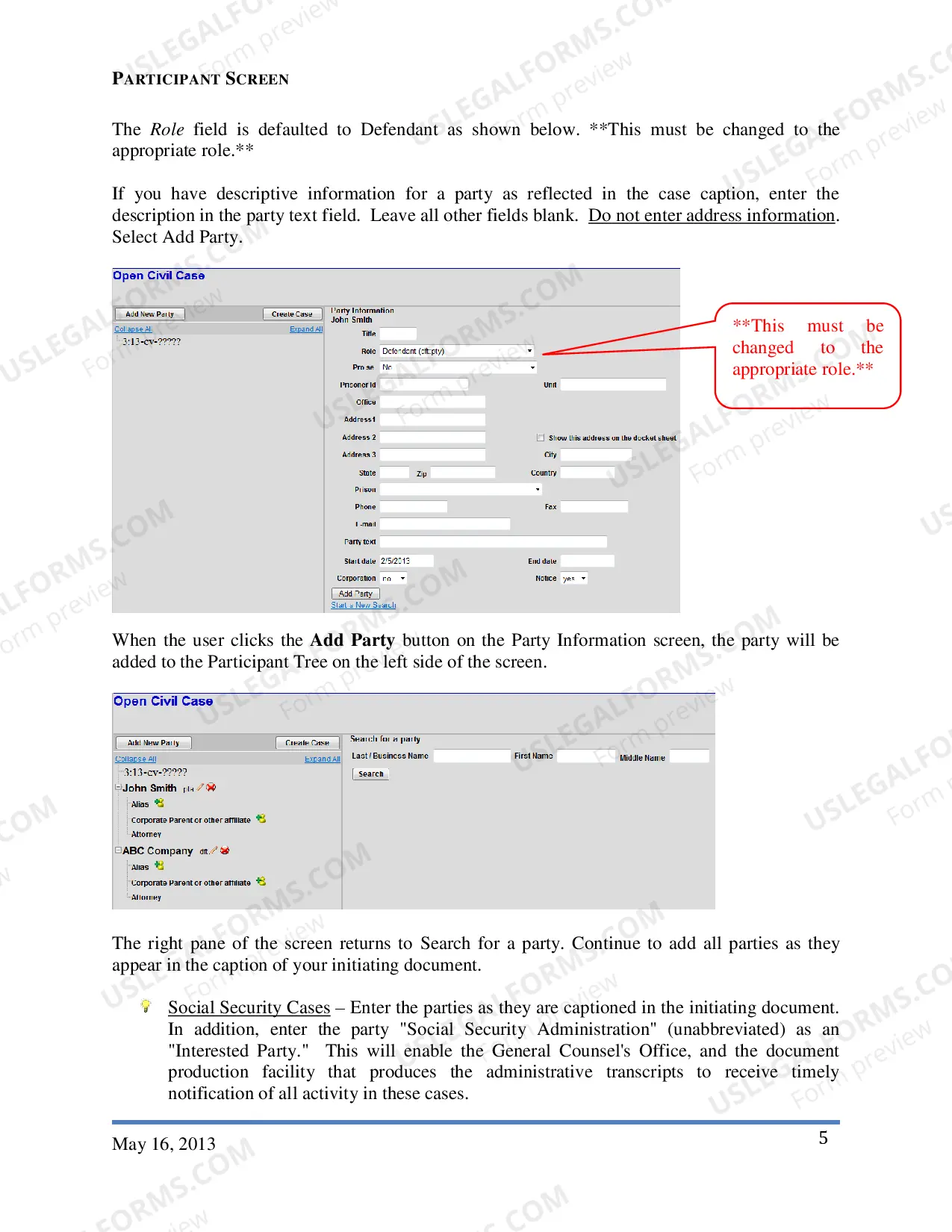 Preview Attorney Civil Case Opening Instructions