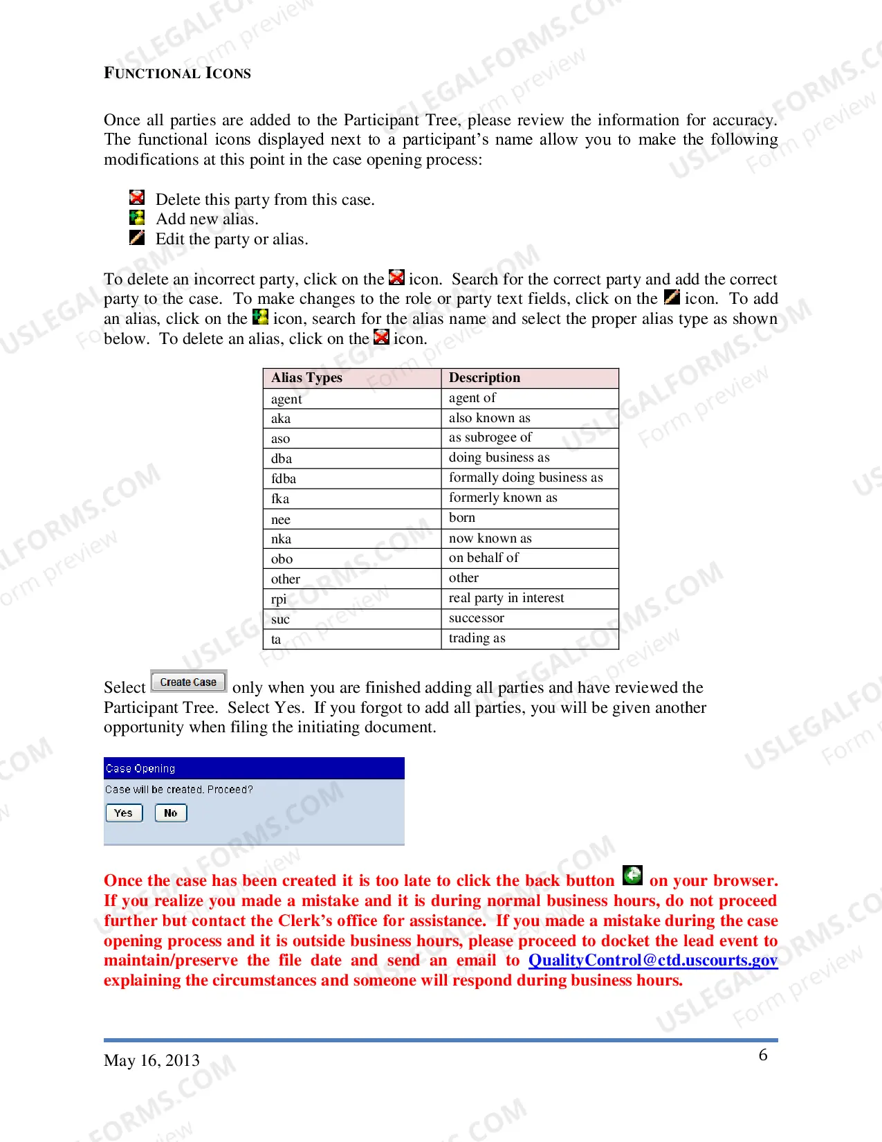 Preview Attorney Civil Case Opening Instructions