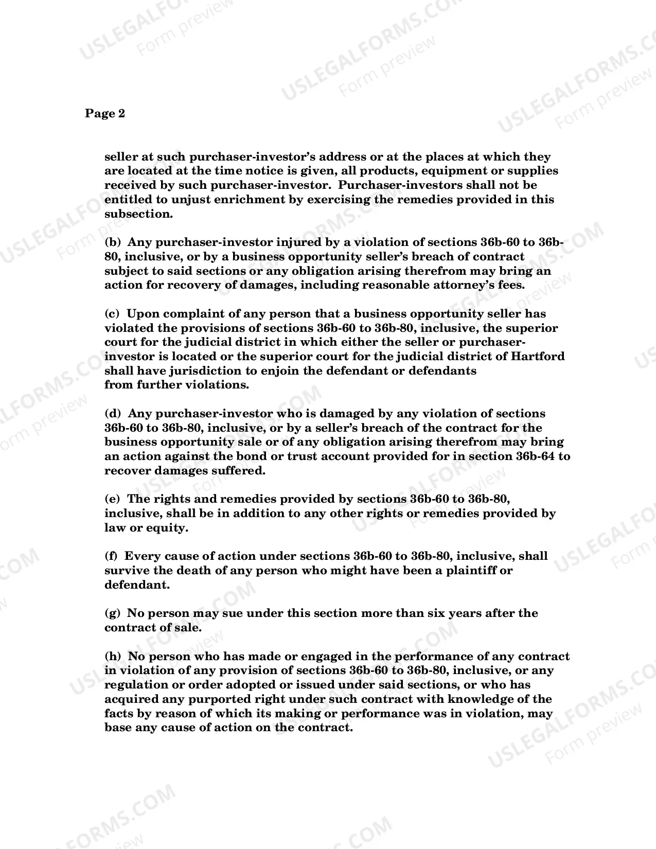Preview Post Sale Registration Certification By Business Opportunity Seller