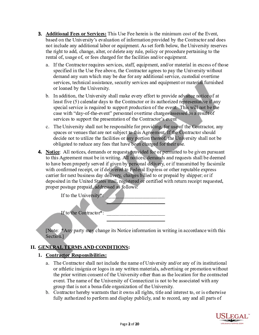 Preview Facilities Use Agreement