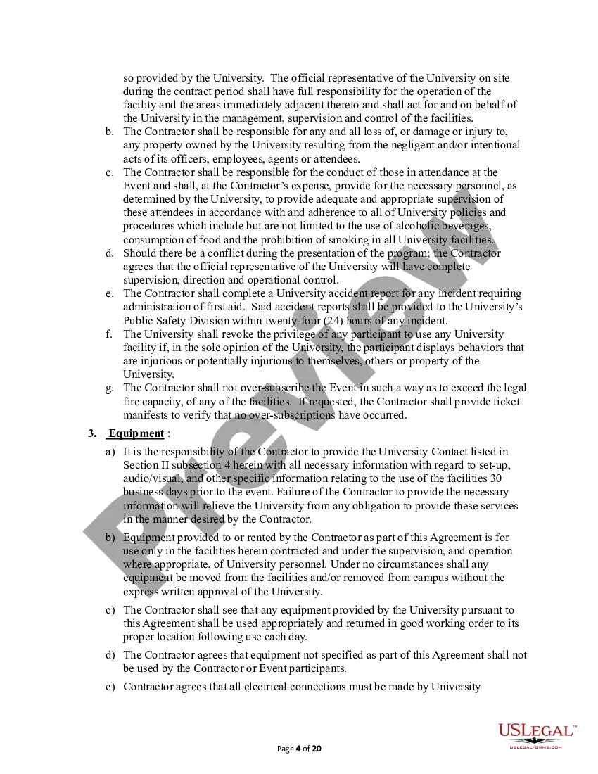 Preview Facilities Use Agreement