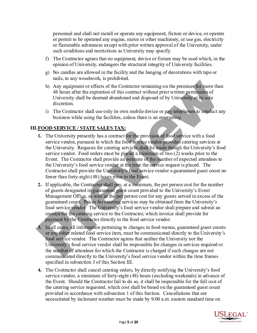 Preview Facilities Use Agreement