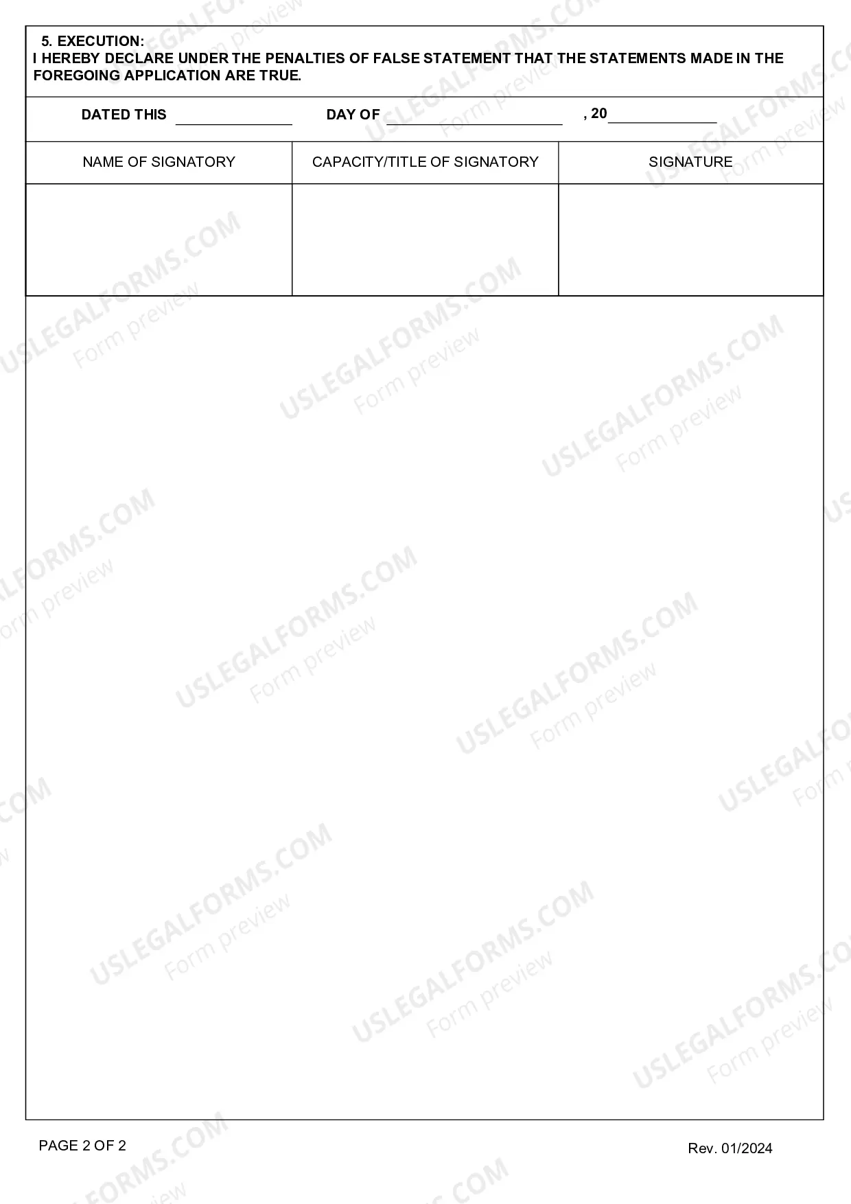 Preview Application For Certificate of Withdrawal (Foreign Corp)