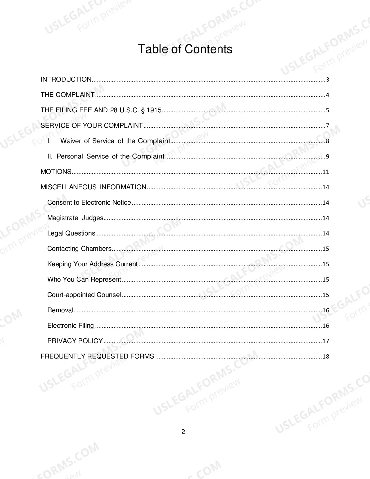 Preview Guide For Self Represented Litigants
